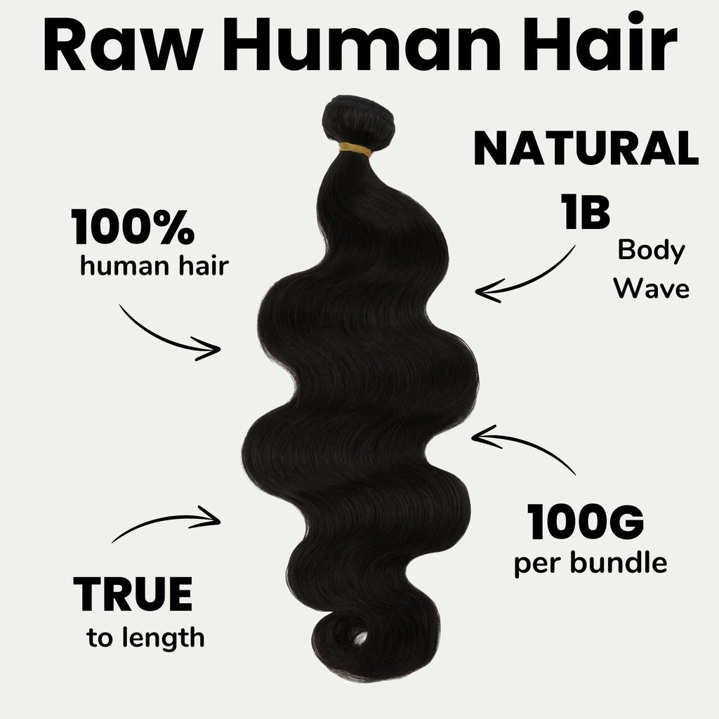 Raw Body Wave 100% Human Hair Bundles