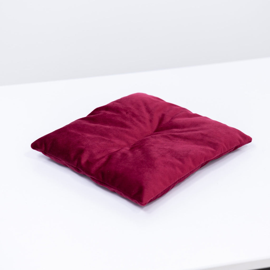 Cat Cushion Pillow - Burgundy