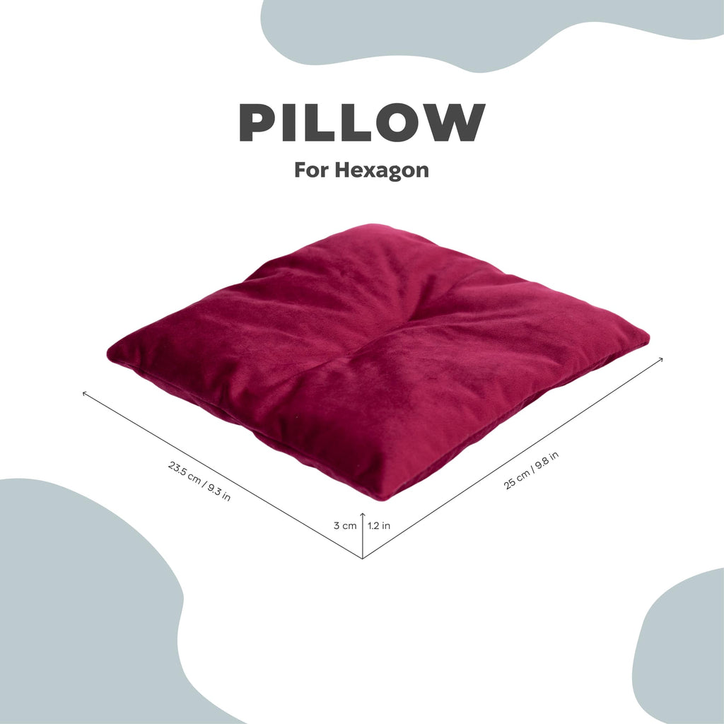 Cat Cushion Pillow - Burgundy