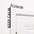 Wooden Corner Quote – Keep Calm, Flush On