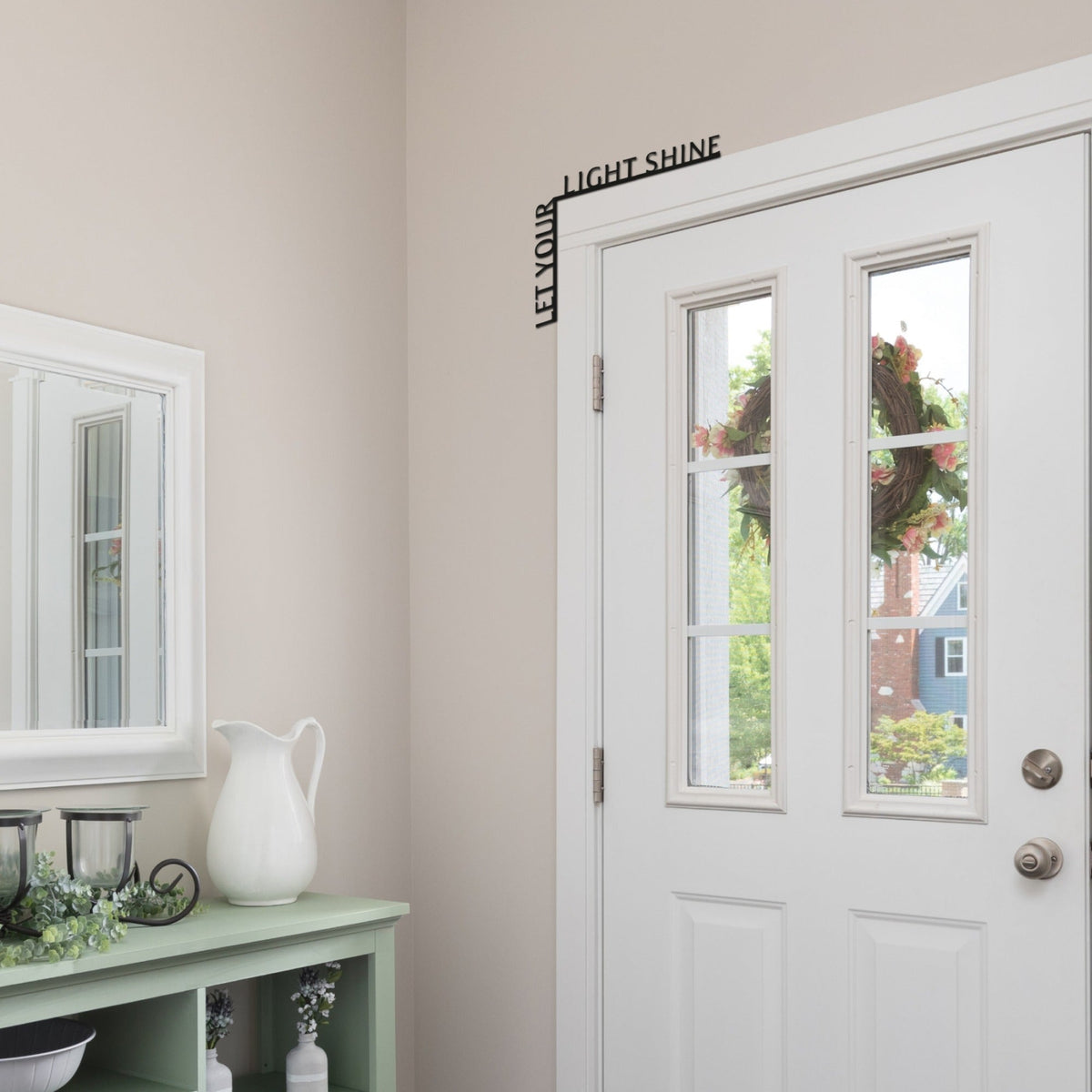 Wooden Corner Quote – Let Your Light Shine