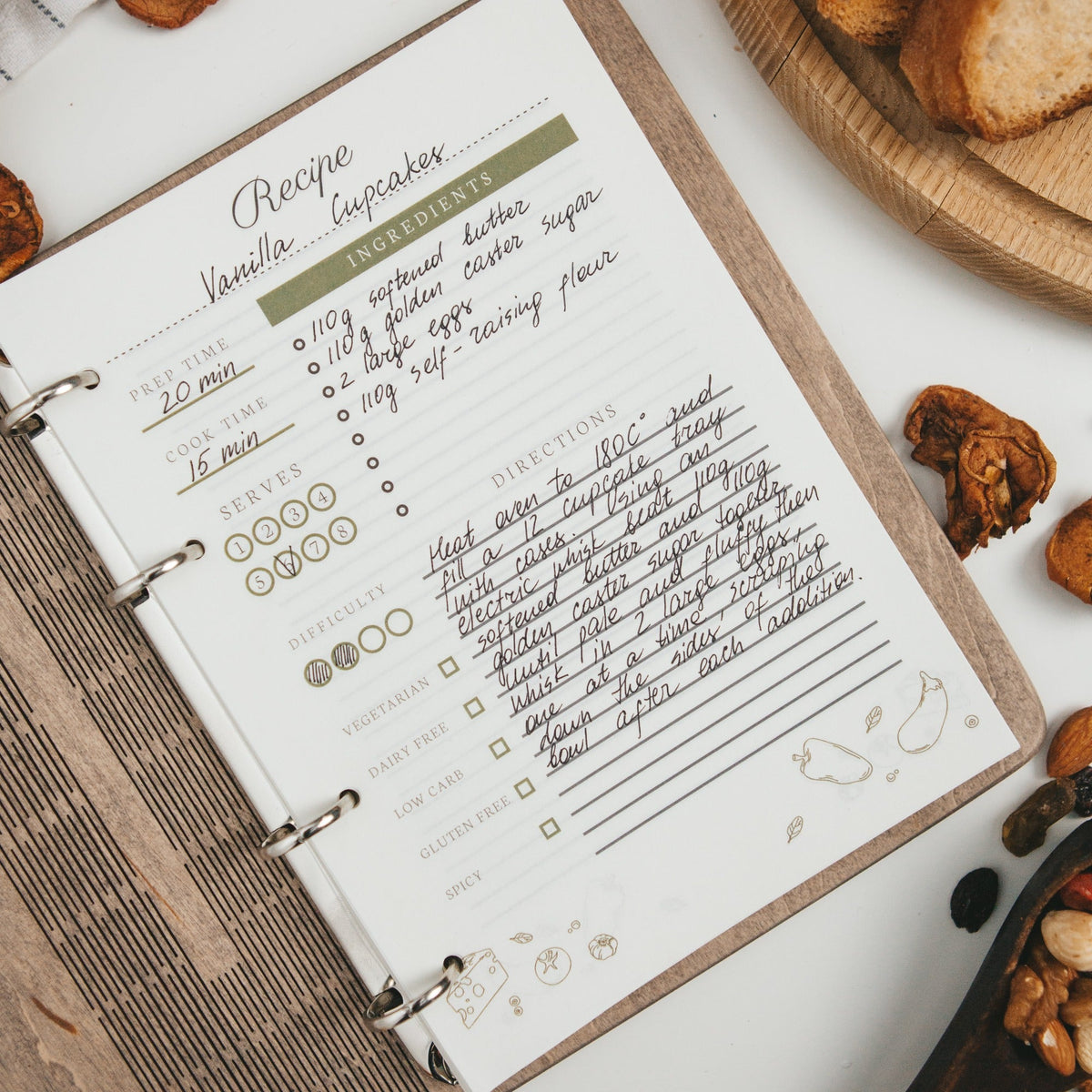 Recipe Book Basket