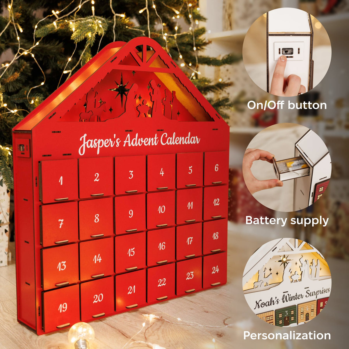 Christmas Advent Calendar - Red